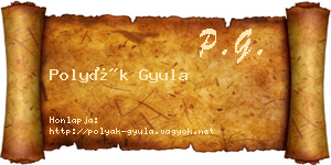 Polyák Gyula névjegykártya